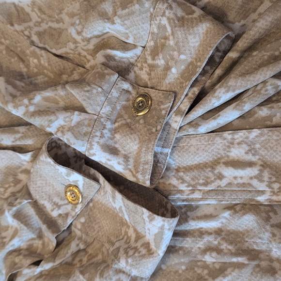 St. John Silk Animal Print Zip Up Jacket Coat Windbreaker - Picture 11 of 13